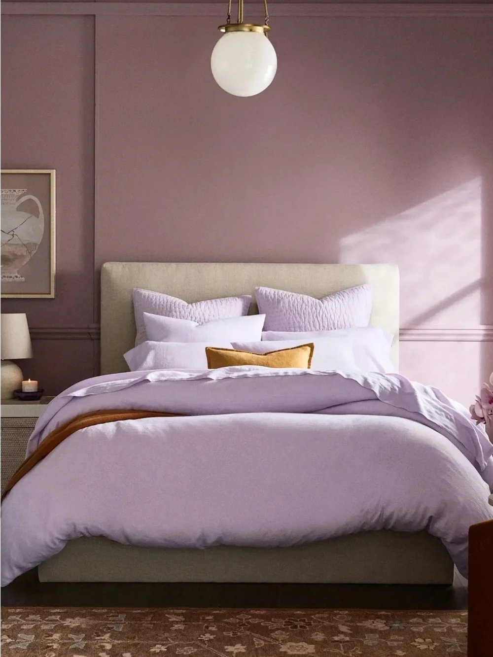 Quince 100% Linen Soft Orchid Duvet Cover - Luxury Home Bedding